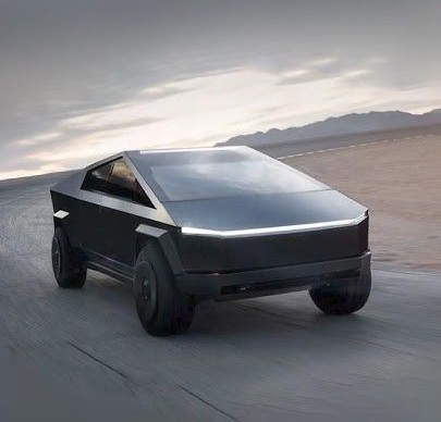 Tesla Cybertruck France on highway road